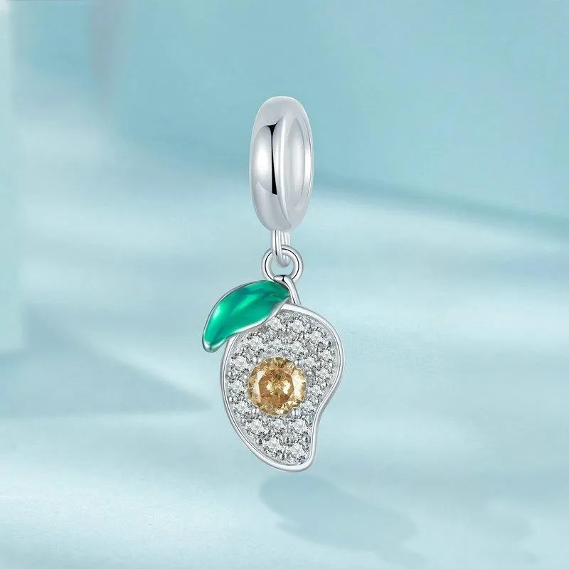 925 Sterling Silver Mango Bracelet Pendant