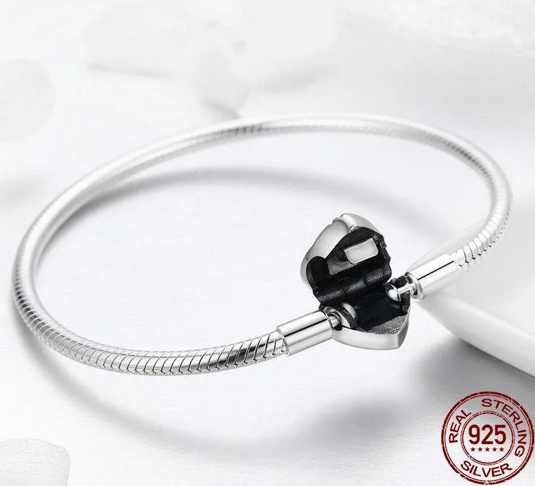 925 Sterling Silver Tree of Life Heart on a Heart Bracelet