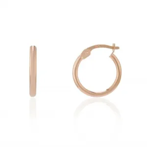9ct Rose Gold 10mm Hoop Earrings