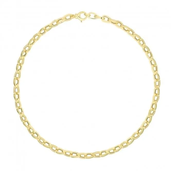 9ct Yellow Gold Ladies Fancy Necklet NK417