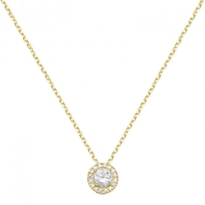 9ct Yellow Gold Ladies Zirconia Necklet NK352
