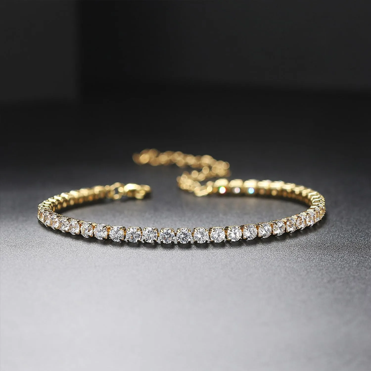 A D. ALLEN & DANMI. AD Jewelry 18 K Gold Plated Love Bangle Bracelet Stone Stainless Steel Bangle for Love