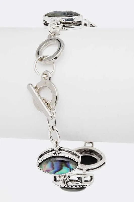 Abalone Vintage Toggle Bracelet | URBAN ECHO SHOP