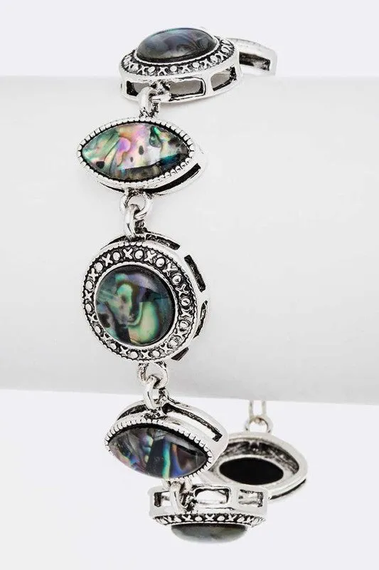 Abalone Vintage Toggle Bracelet | URBAN ECHO SHOP