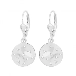 Acotis Silver Drop Earrings Set Rhodium Zirconia G51256
