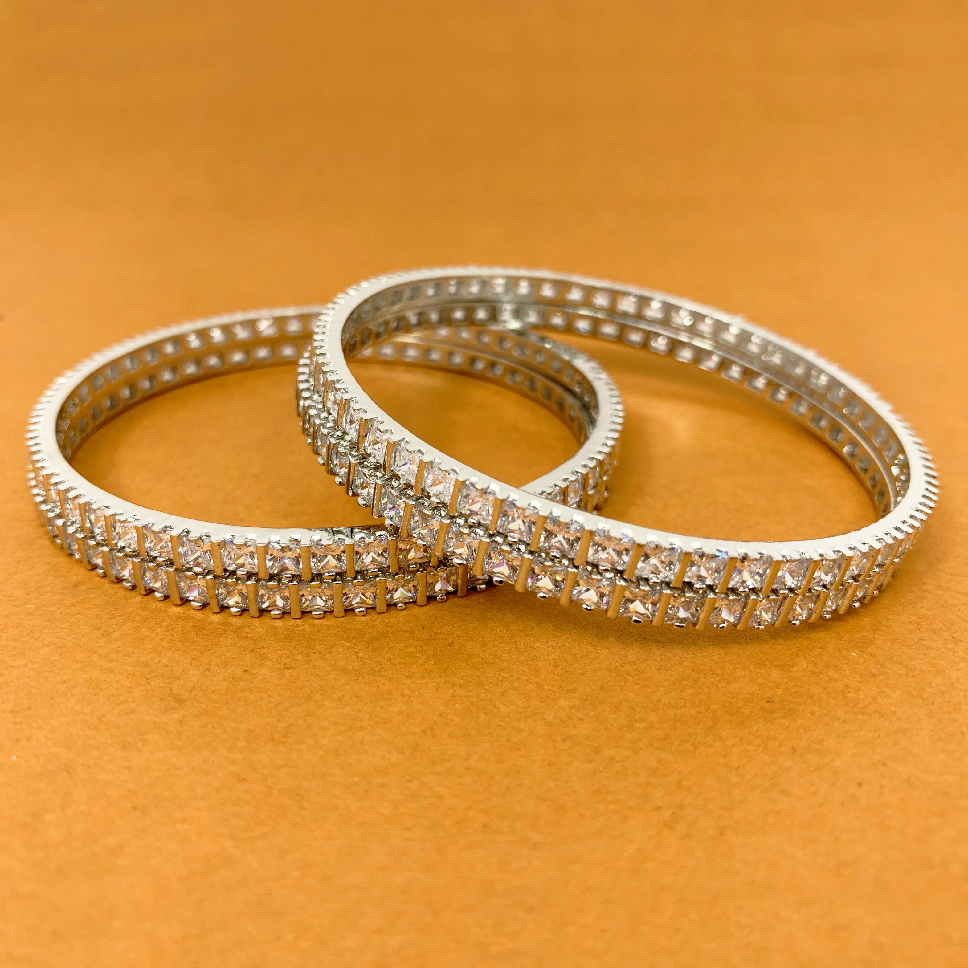 American Diamond Stone Bangles (Design 27)