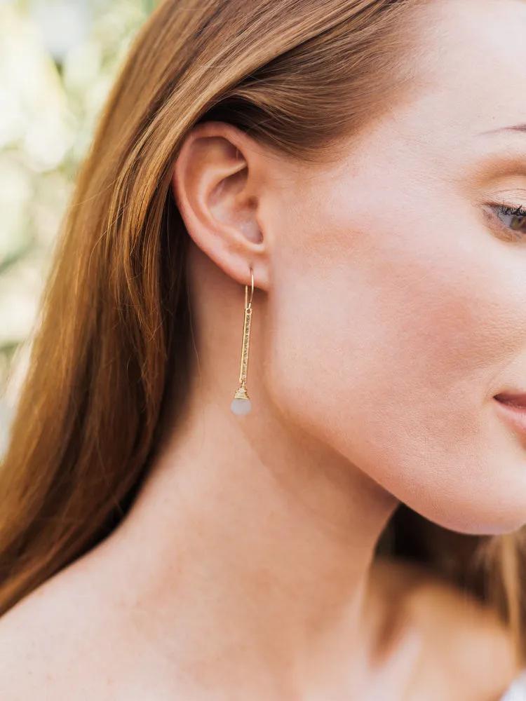 Amethyst Bar Earrings