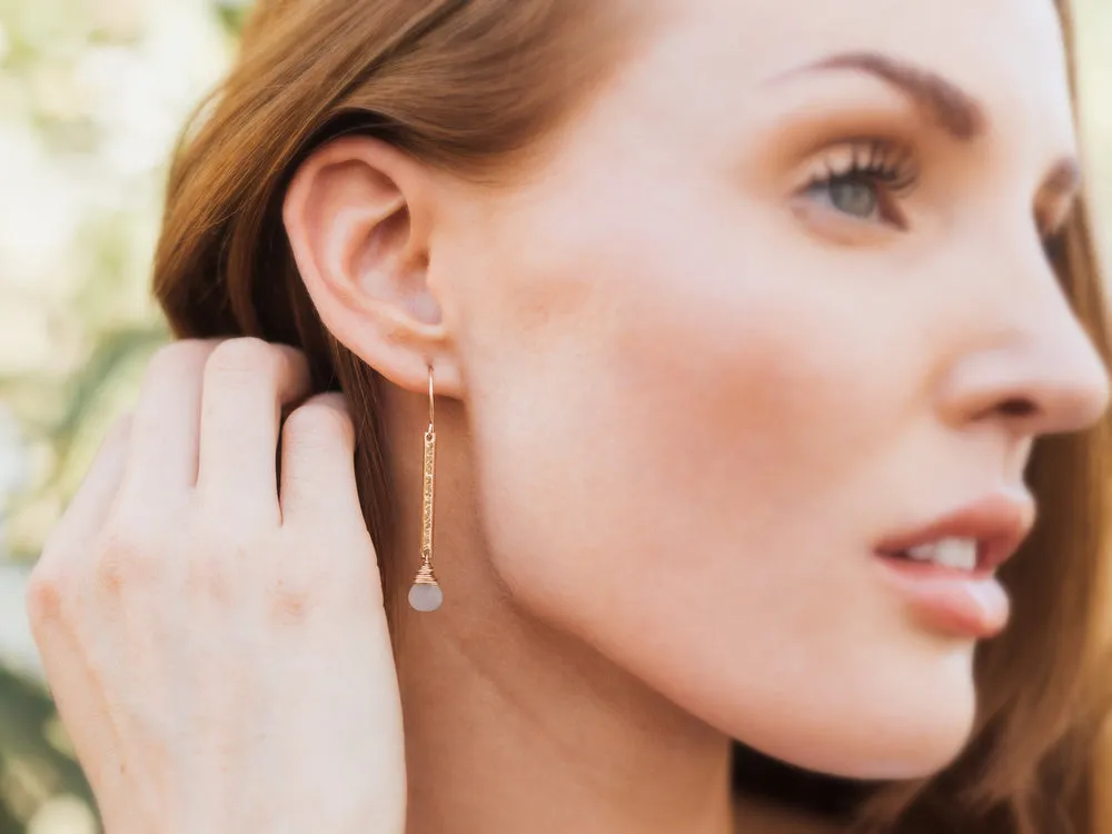 Amethyst Bar Earrings
