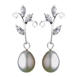 Antique Silver Freshwater Pearl Earring Set 2029