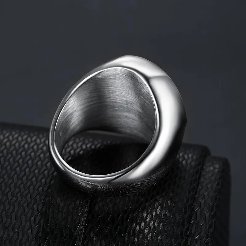 Antique Style Polished Surface 316 Stainless Steel Royal Arch Masonic Rings