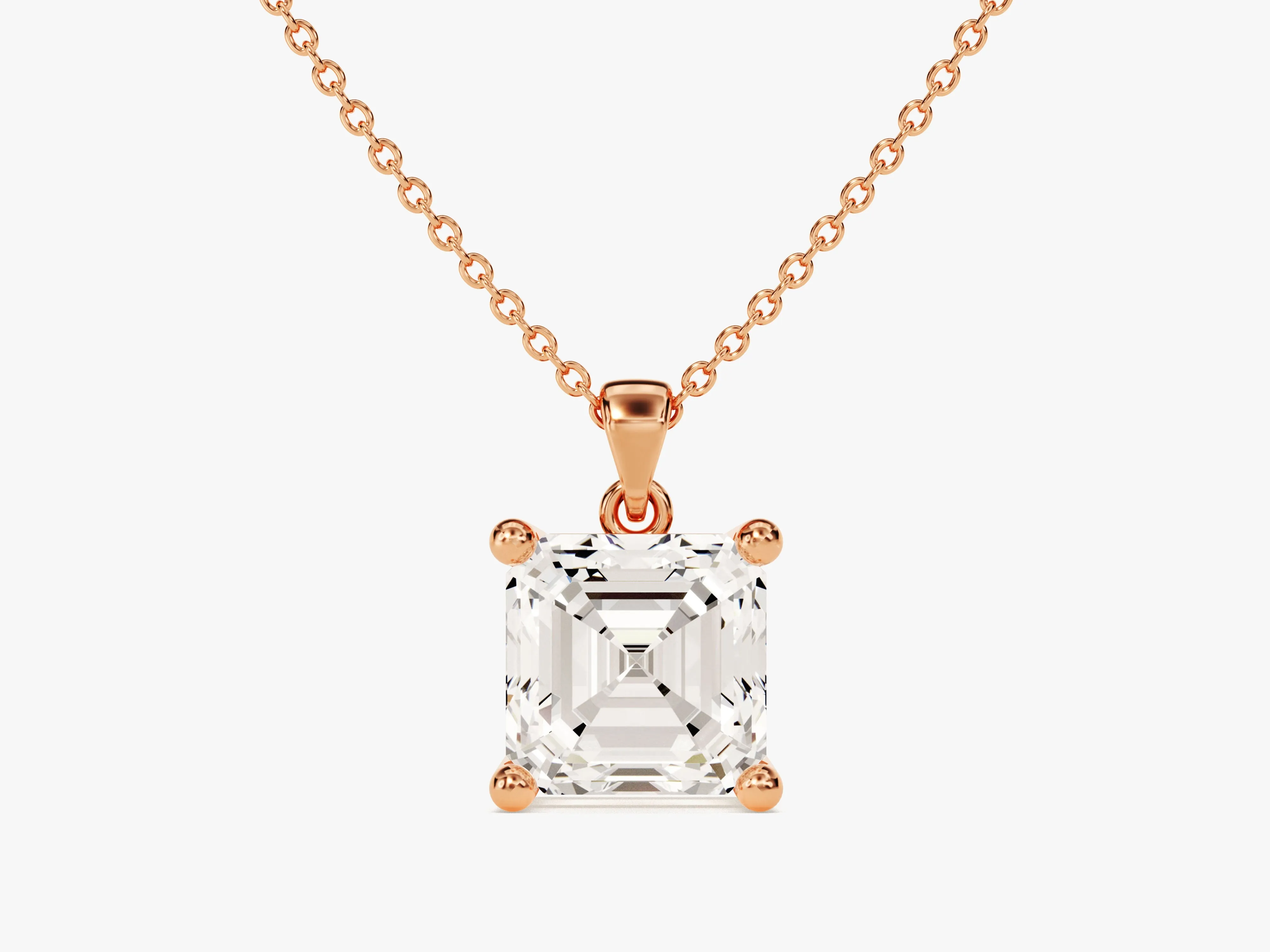 Asscher Cut Moissanite Solitaire Pendant (1.50 CT)