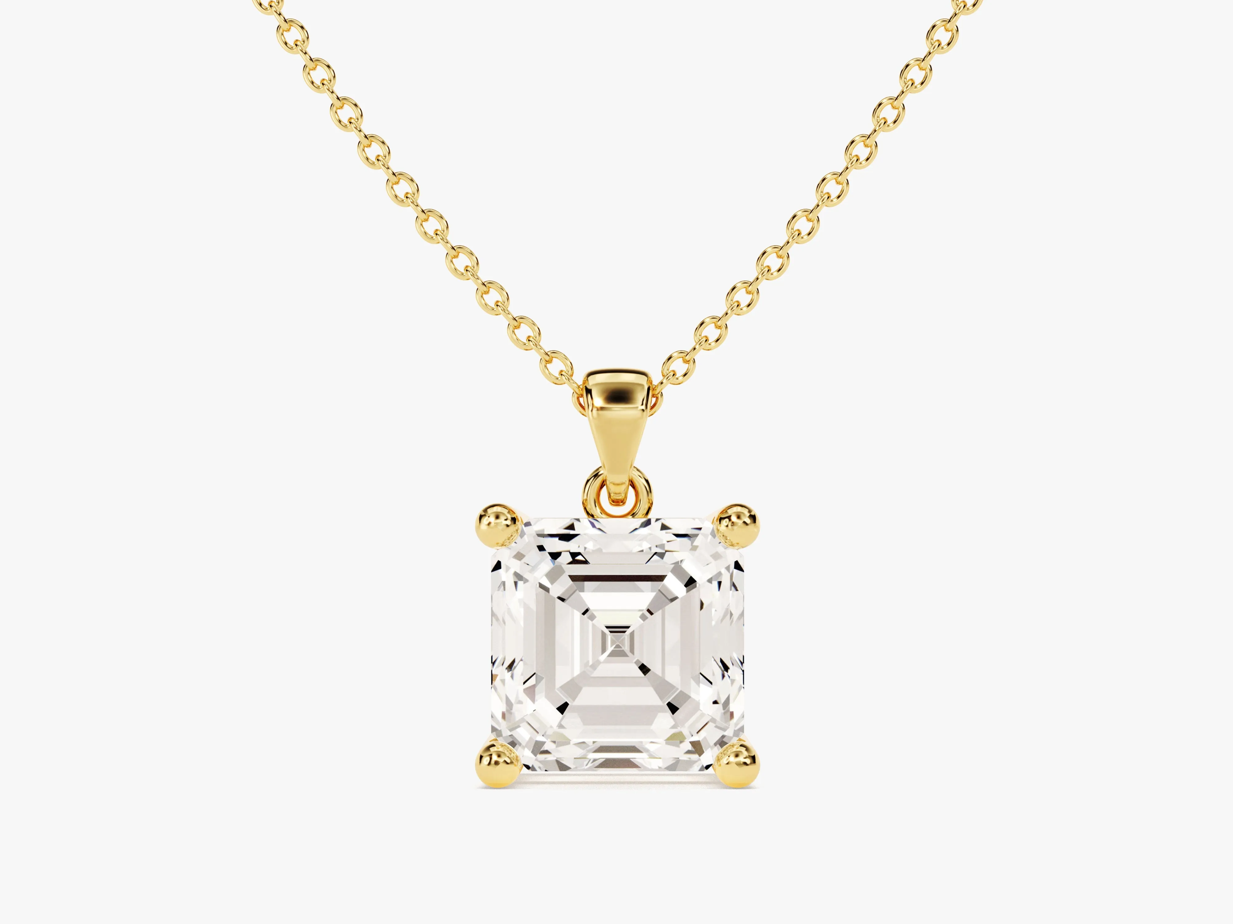 Asscher Cut Moissanite Solitaire Pendant (1.50 CT)