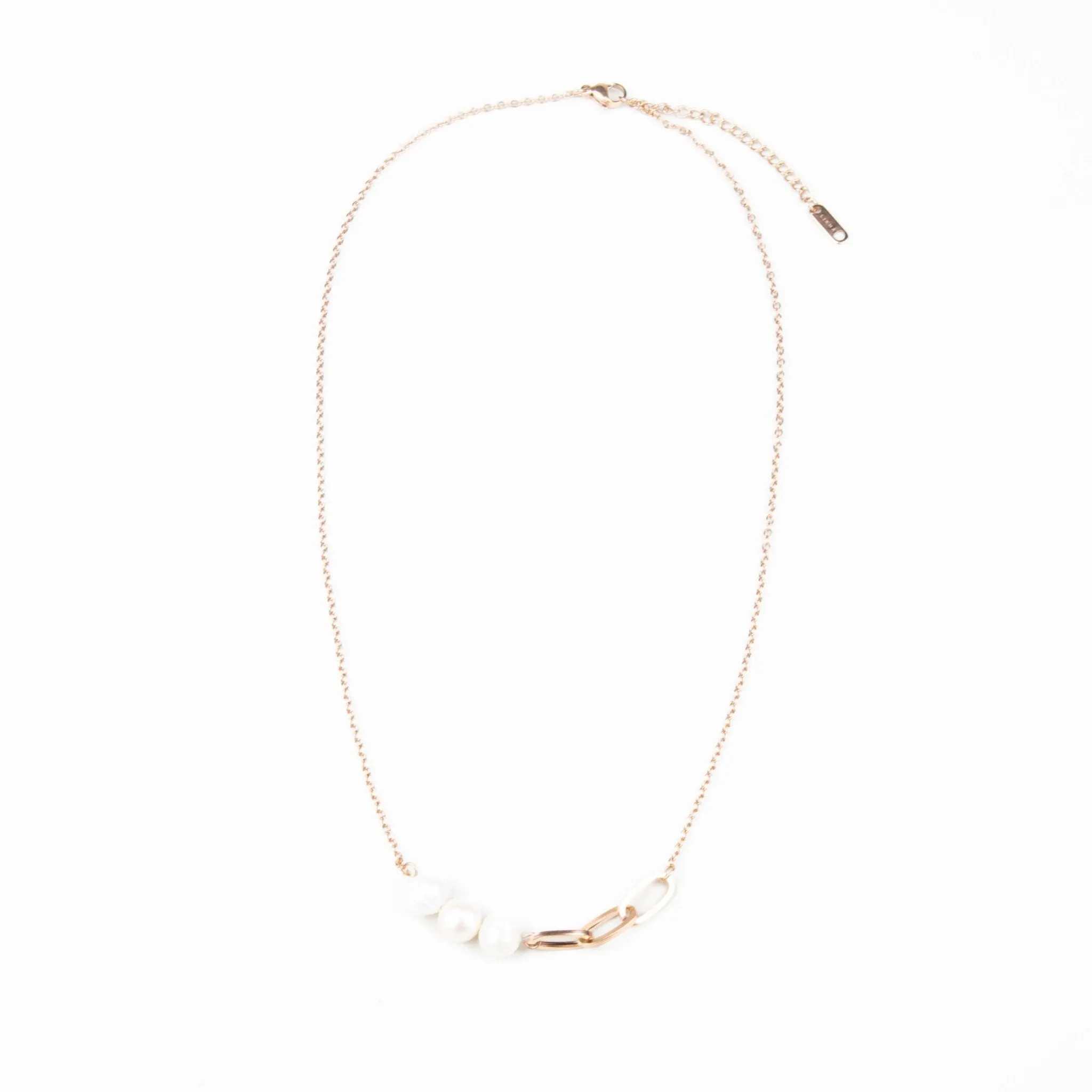 Asymmetrical Necklace with Freshwater Pearl - Statement Necklace | LIKHA