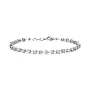 Ava Bea Interval Tennis Bracelet in White Gold