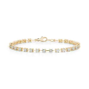 Ava Bea Interval Tennis Bracelet in Yellow Gold