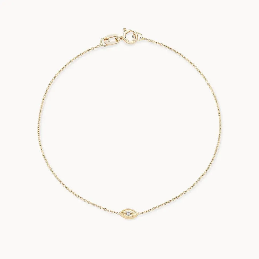 Ayla Evil Eye Bracelet (14K Gold)