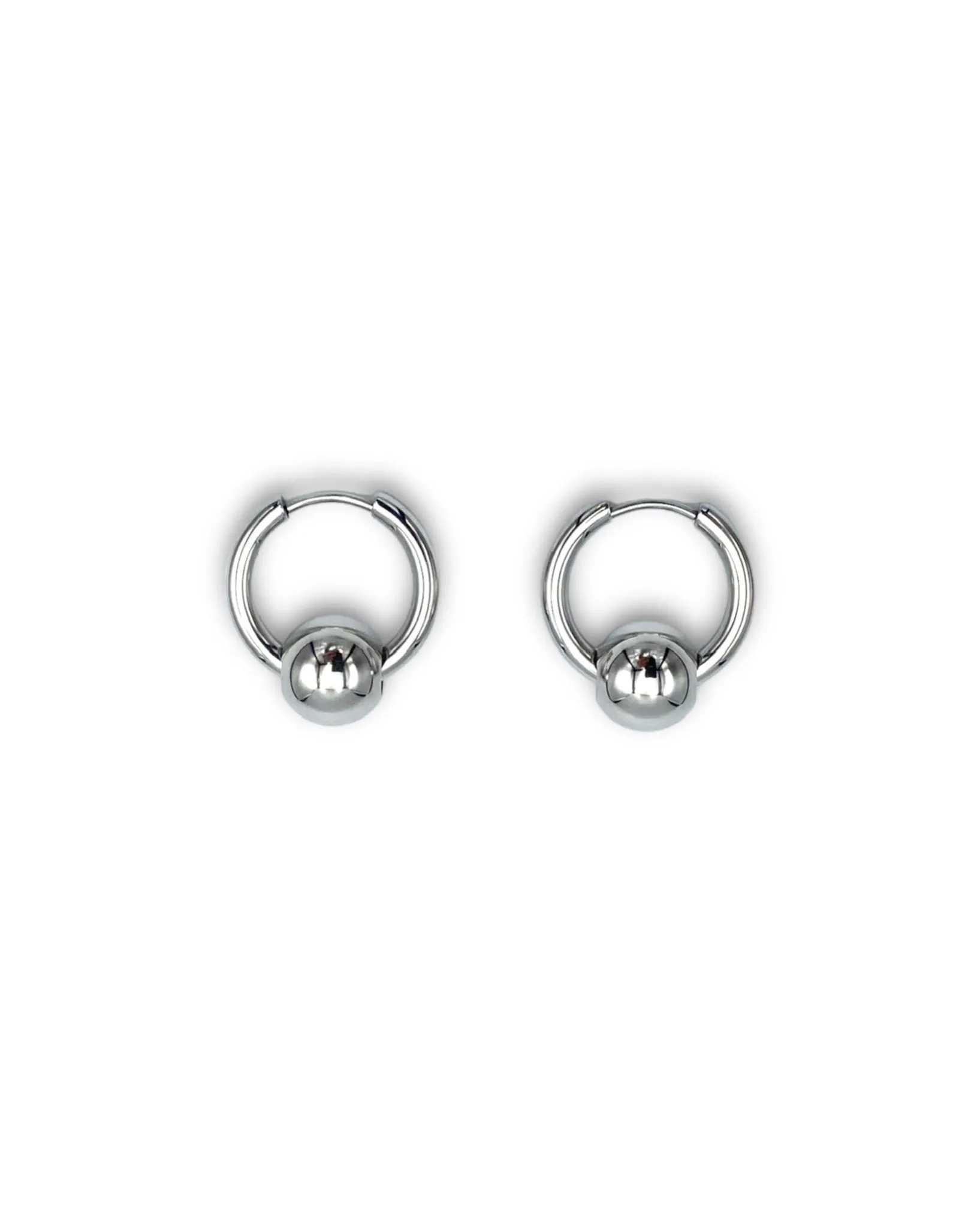 BALL HOOP EARRINGS