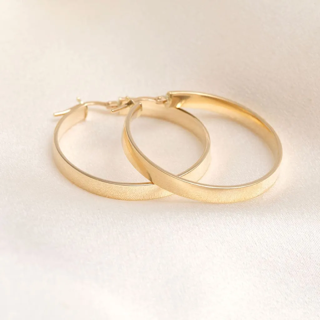 Bandon Hoop Earrings - 30mm | 14ct Gold