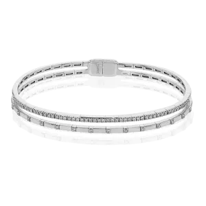 Bangle in 18k Gold with Diamonds LB2440 WHITE 18K X WHITE
