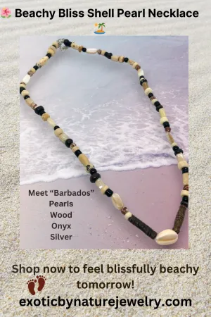 Barbados - Silver & Multicolor Bead Necklace - Stunning & Unique