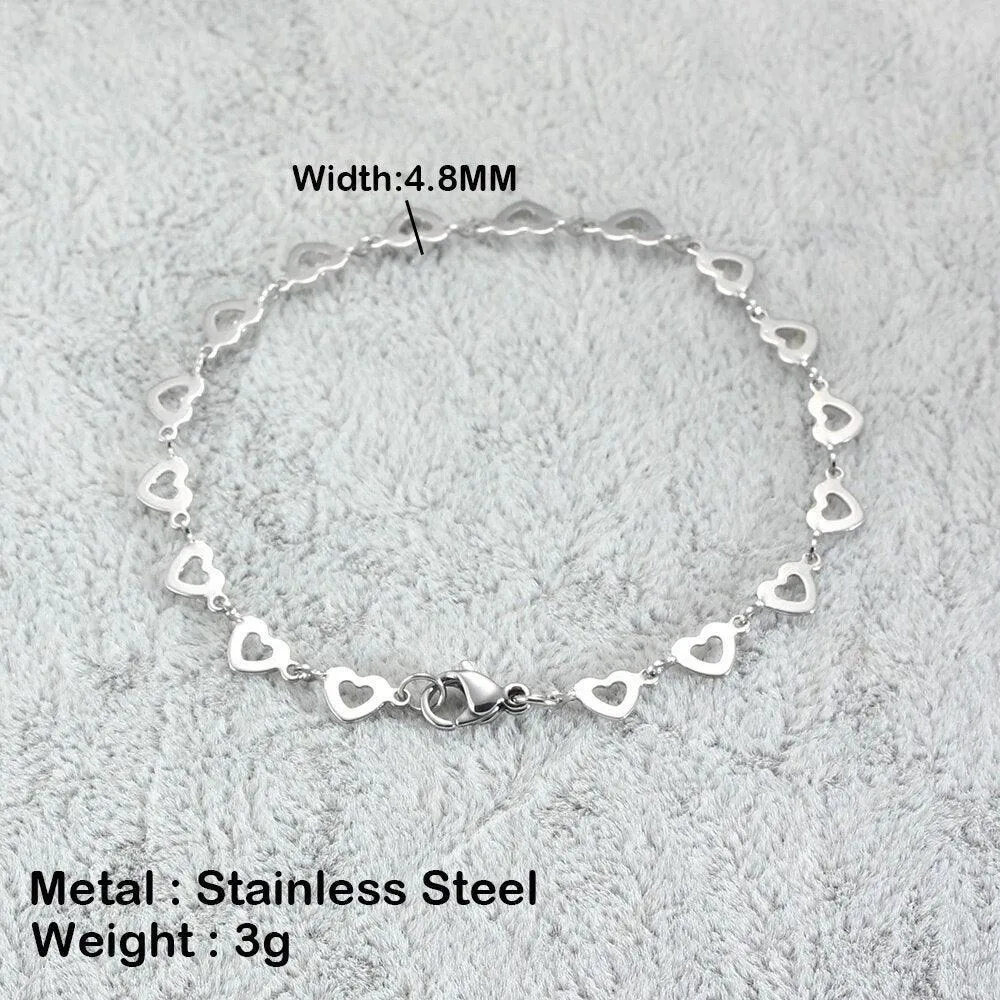 Best Seller - Stainless Steel Cross Chain Bracelets - Charming Gold Silver Colour Religious Fashion Jewellery