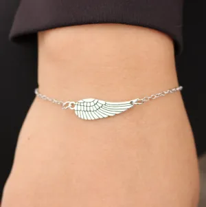 Bijoux New Punk Gothic Vintage Angel Wings Feather Bracelet Bangle For Women Charm Chain Jewelry Girl Gift mujer pulseras L182