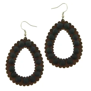 Black On Black Teardrop Earrings