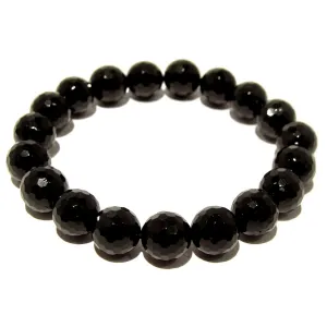 Black Tourmaline Bracelet Elegant Faceted
