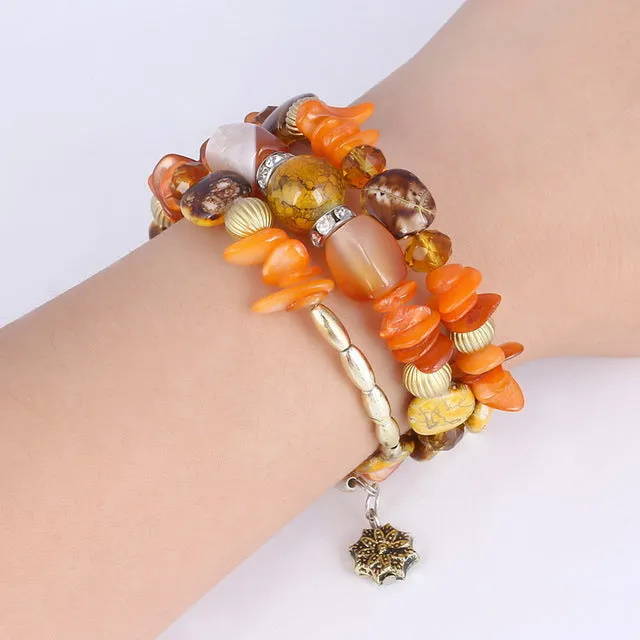 Boho Multilayer Beads Charm Bracelets for Women