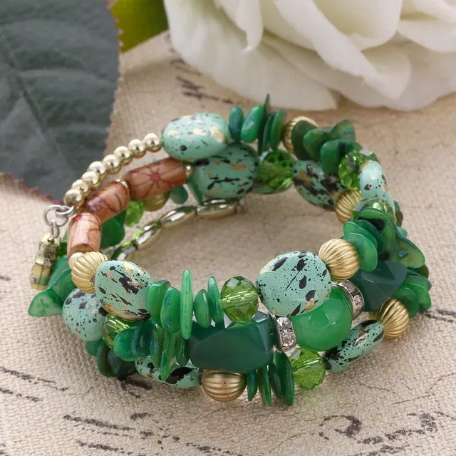 Boho Multilayer Beads Charm Bracelets for Women