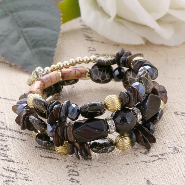 Boho Multilayer Beads Charm Bracelets for Women