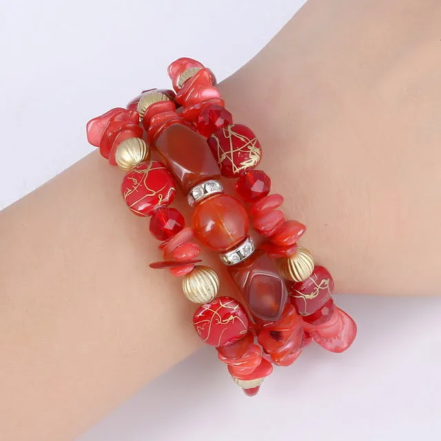 Boho Multilayer Beads Charm Bracelets for Women