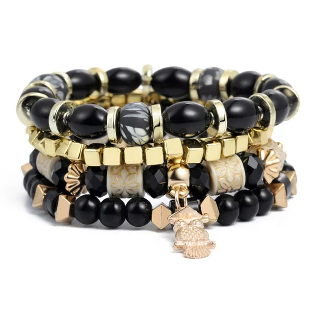 Boho Multilayer Beads Charm Bracelets for Women
