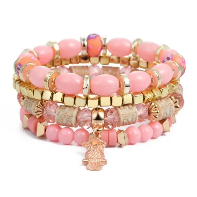 Boho Multilayer Beads Charm Bracelets for Women