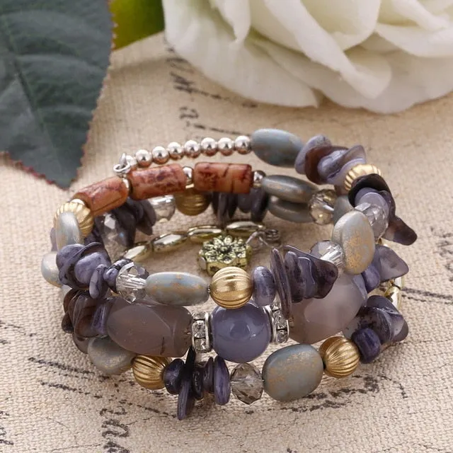 Boho Multilayer Beads Charm Bracelets for Women