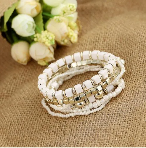Boho Multilayer Beads Charm Bracelets for Women