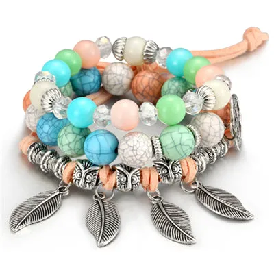 Boho Multilayer Beads Charm Bracelets for Women