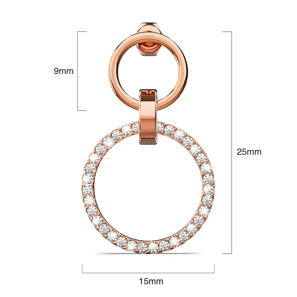 Boxed Orbit of Elegance Earrings & Beauty Bracelet Set with SWAROVSKI® Crystal in Rose Gold