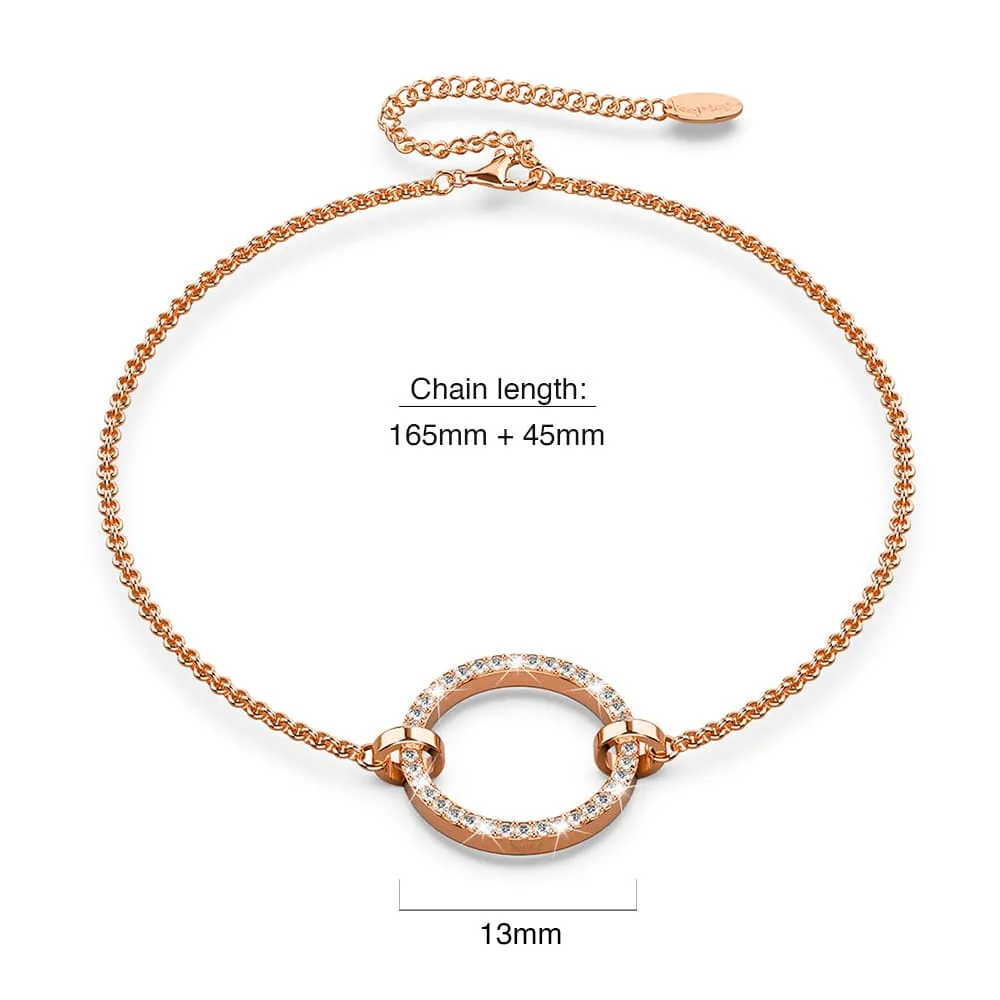 Boxed Orbit of Elegance Earrings & Beauty Bracelet Set with SWAROVSKI® Crystal in Rose Gold