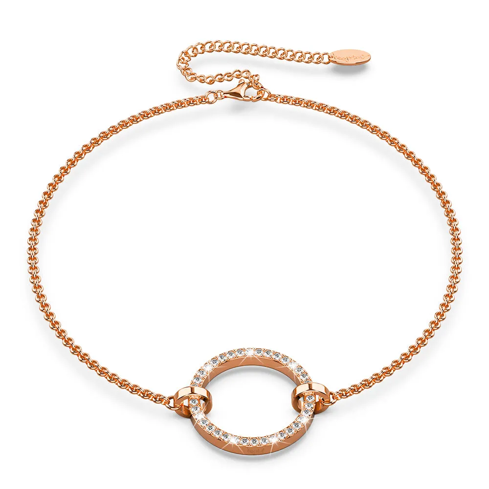 Boxed Orbit of Elegance Earrings & Beauty Bracelet Set with SWAROVSKI® Crystal in Rose Gold