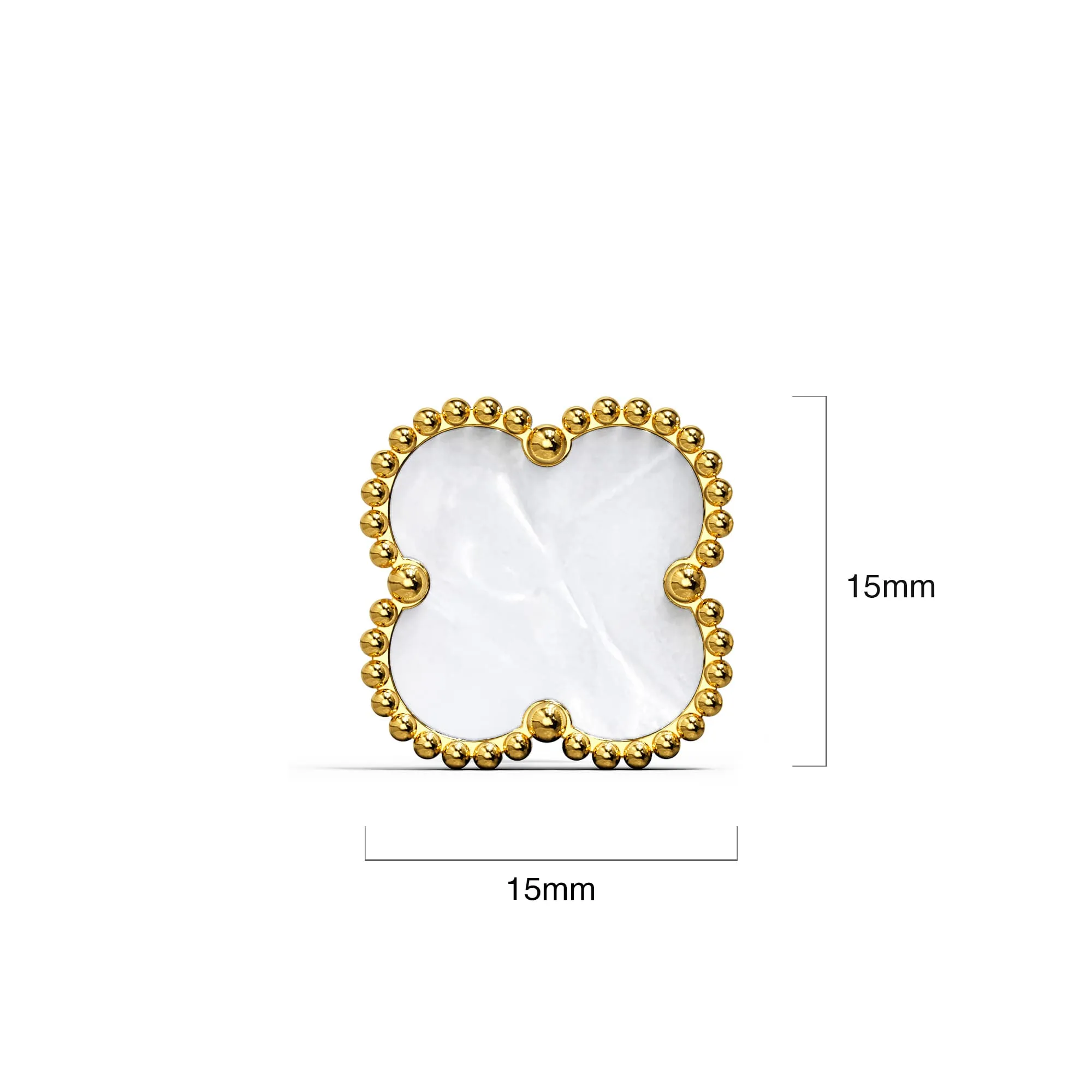 Boxed White Clover Bracelet and Earrings Set