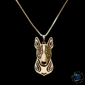 Bull Terrier Lovers' a unique designed Pendant in Gold, Silver or Rose Gold Plating   BONUS Necklace