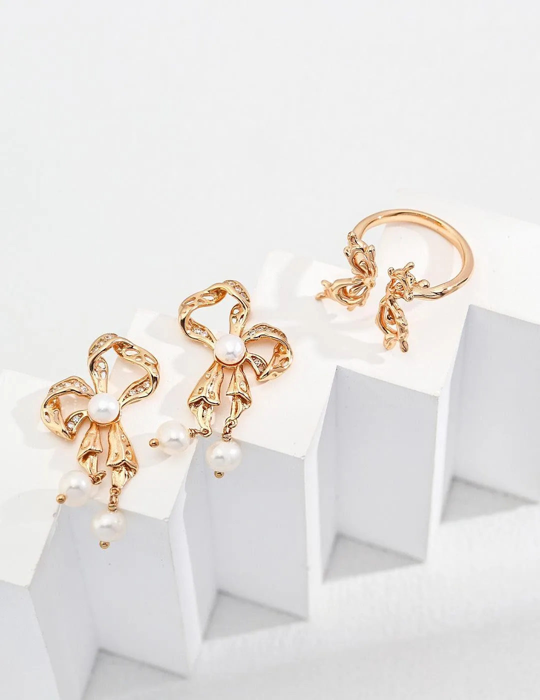 Butterfly Pearl Earrings