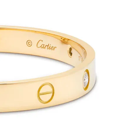 Cartier Metallic 4 Diamond Love Bracelet Ref B6070017 One Size