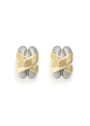 CCB -  Mixed Metal Classic Clip On Earrings