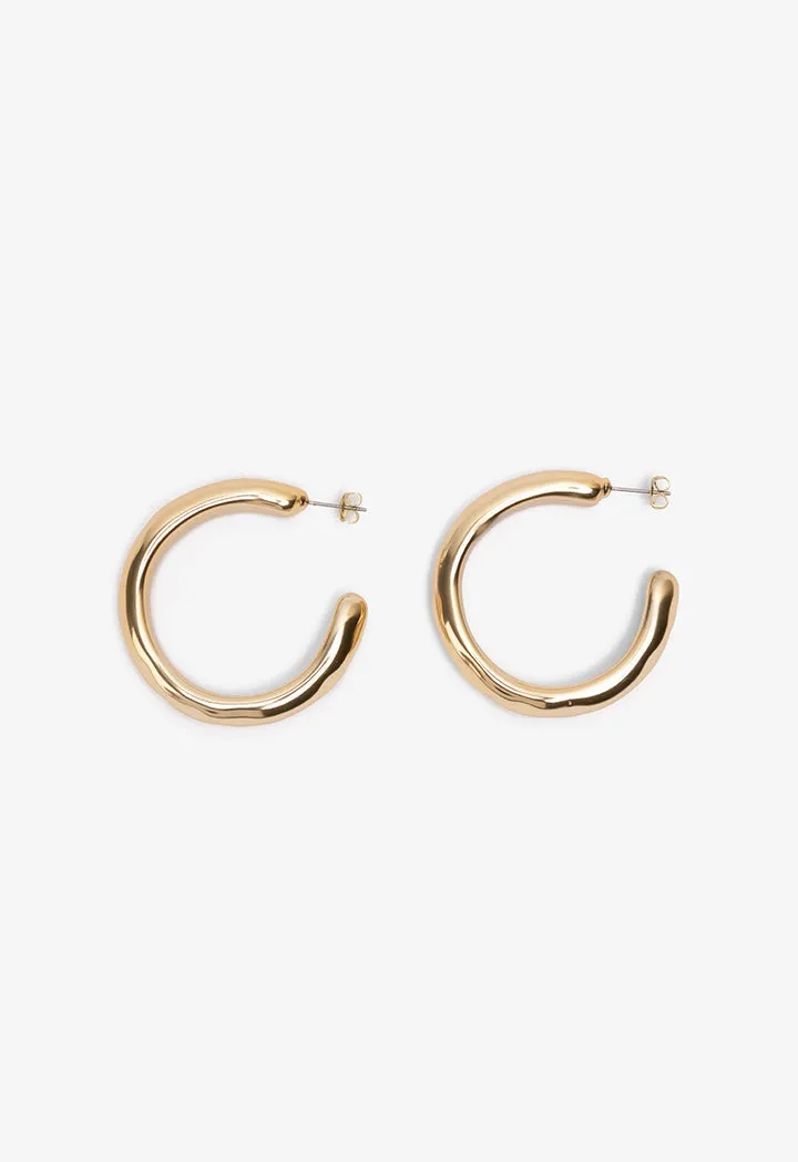 Choice Sleek Golden Earrings Gold