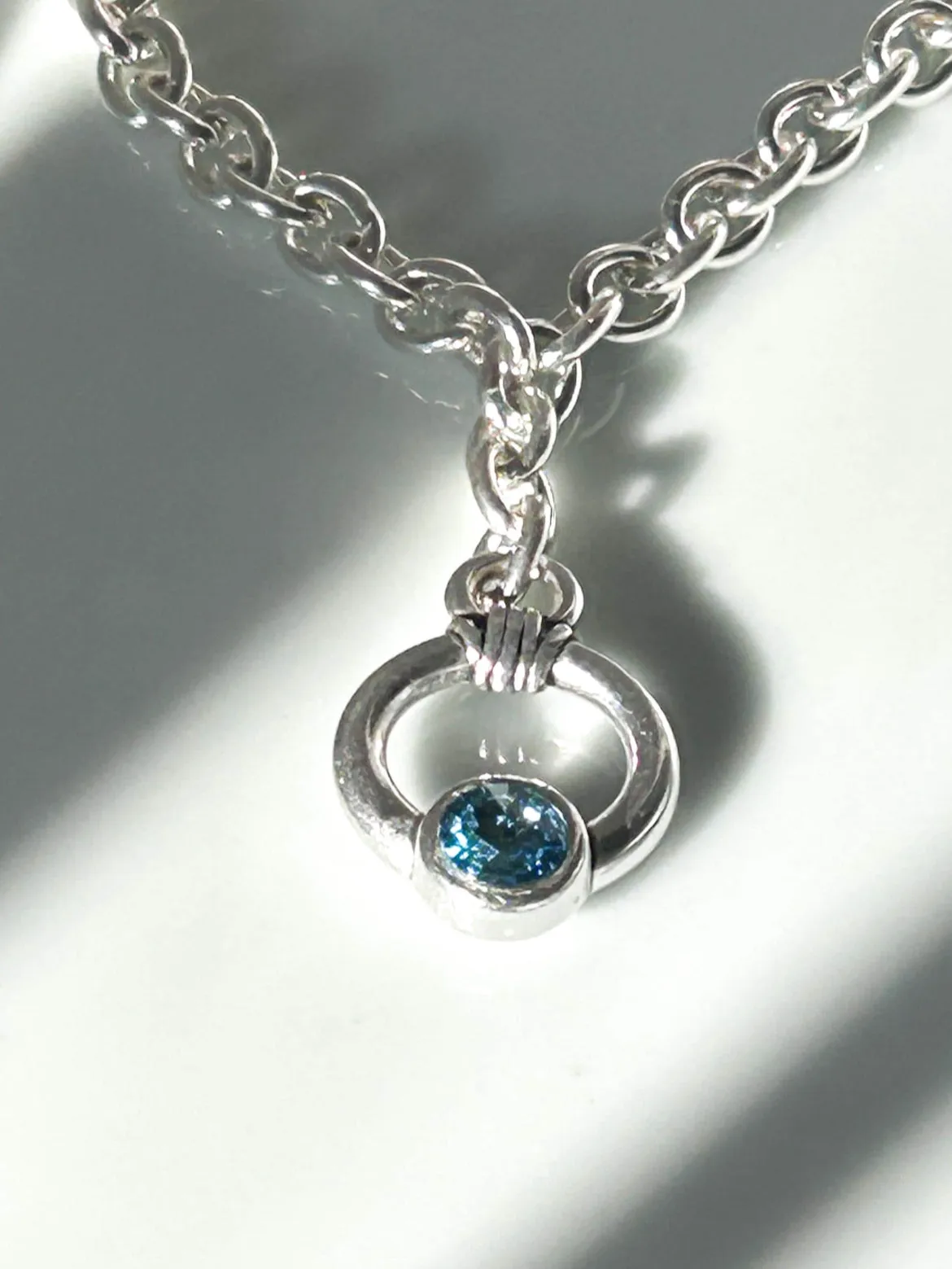 Circle Swarovski Statement Chain Necklace