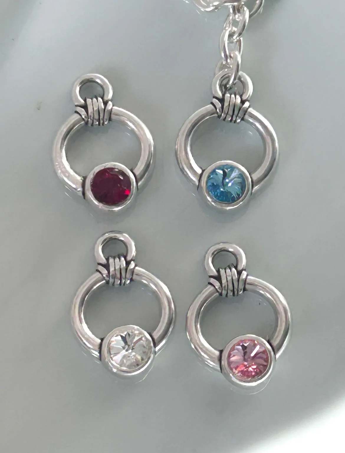 Circle Swarovski Statement Chain Necklace