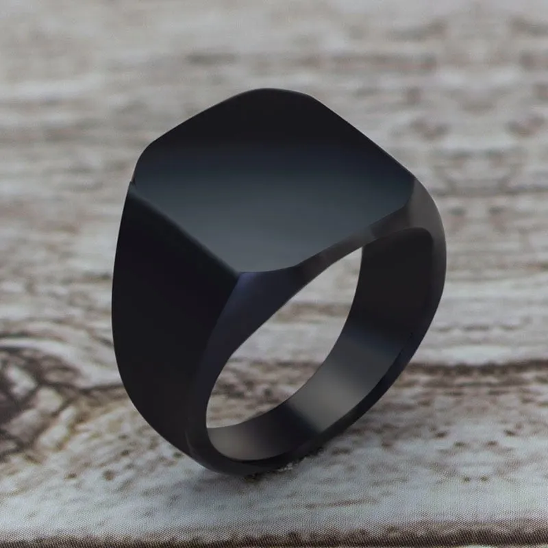 Classic Black Square Ring