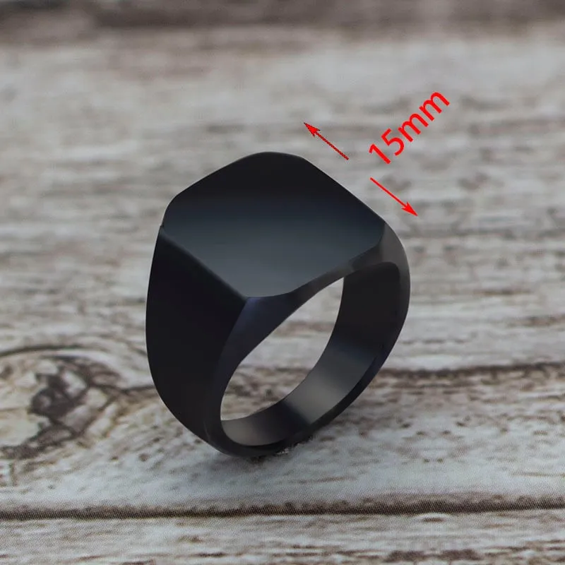 Classic Black Square Ring